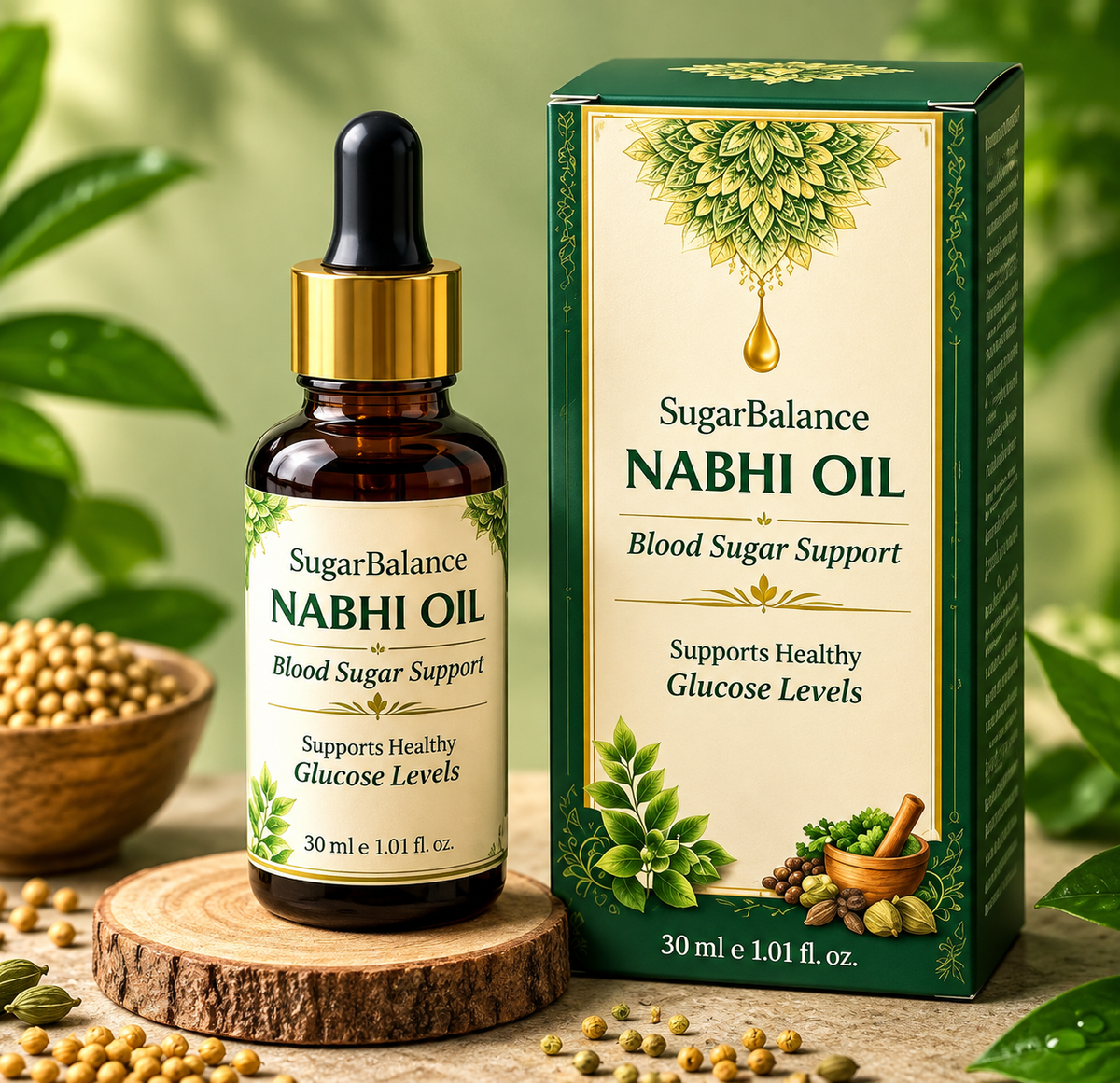 🌿 BUY 1 GET 1 FREE – Sugar Balance & Weight Control Nabhi Oil! 🎁