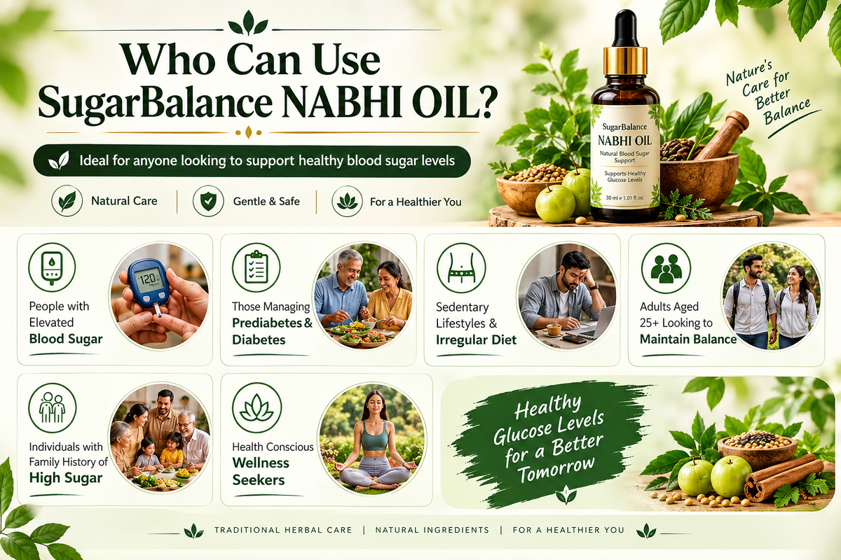 🌿 BUY 1 GET 1 FREE – Sugar Balance & Weight Control Nabhi Oil! 🎁